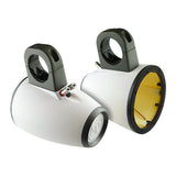 6" Weather Resistant White Tower Enclosures (APMP-601WETW), Sold in pairs Audiopipe