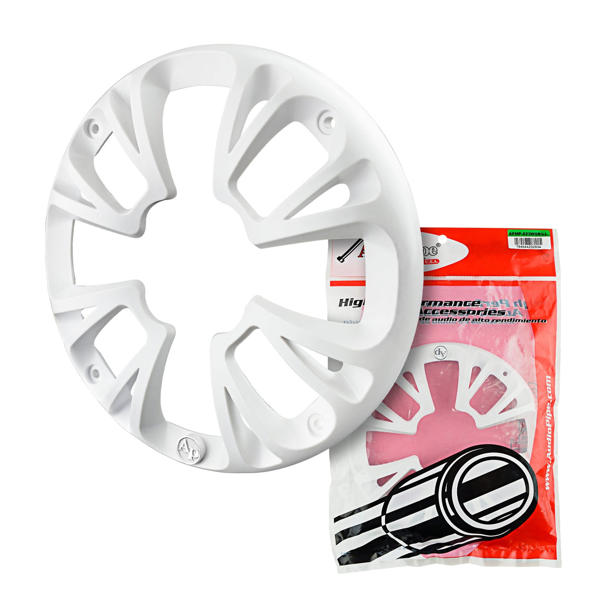 6" White ABS Grill for APMP Basket (APMP-623WGRILL) Audiopipe