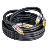 12FT 2-Male to 2-Male RCA Audio Cable (APPRO-12M) Audiopipe