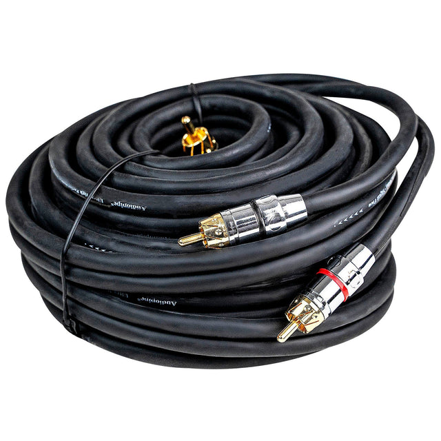 25Ft 2-Male to 2-Male RCA Audio Cable (APPRO-25M) Audiopipe