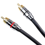 25Ft 2-Male to 2-Male RCA Audio Cable (APPRO-25M) Audiopipe