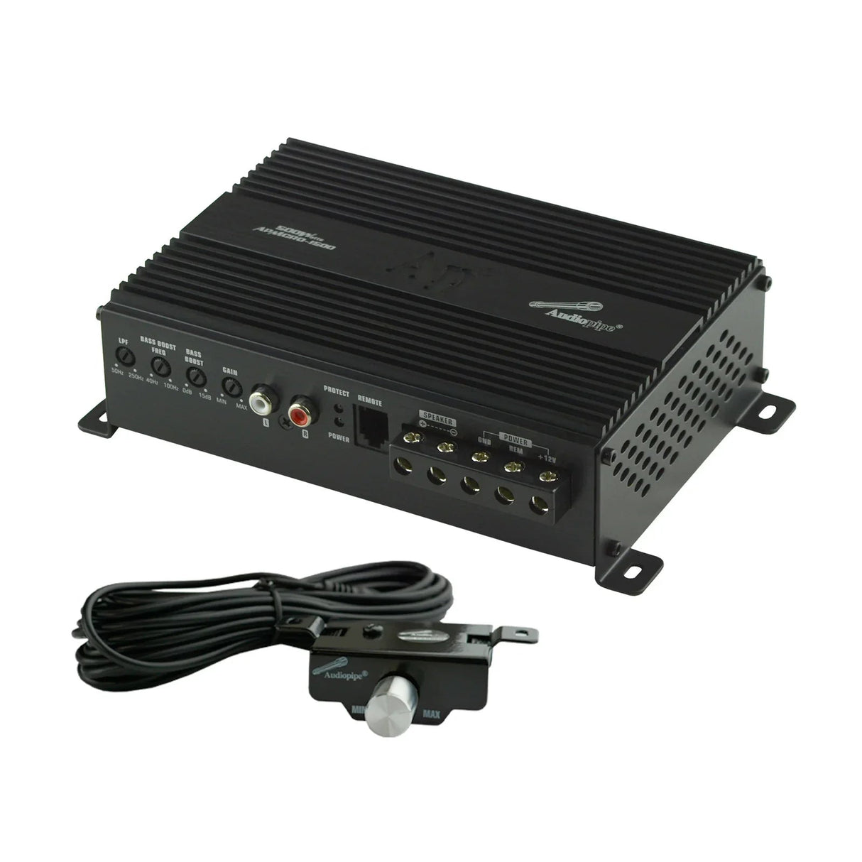 Audiopipe APSB-12112PX Single 12" 500W RMS Bass Package w/ Amp, Wires & Box Audiopipe