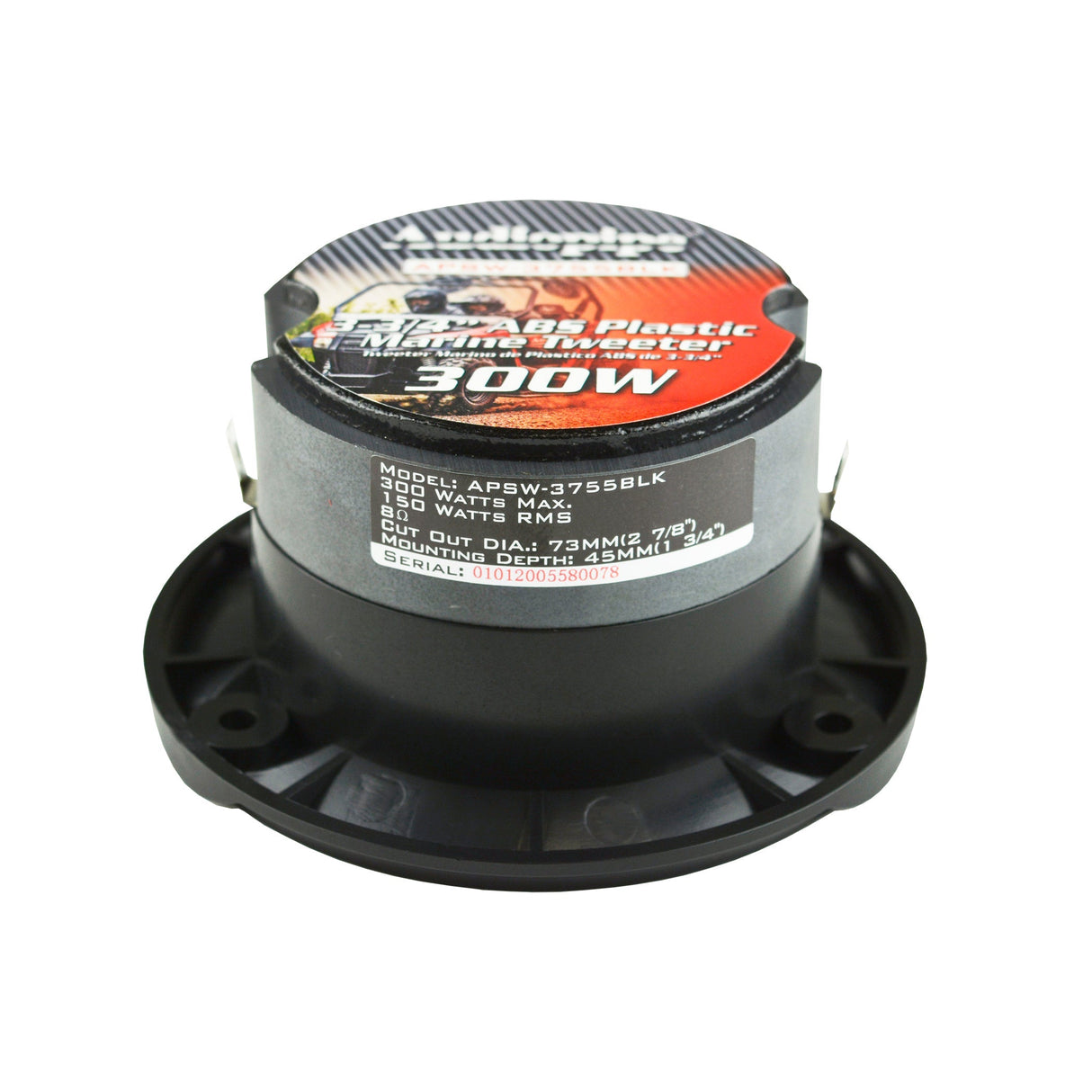 3-3/4" Titanium Marine Tweeter (APSW-3755 BLK) Audiopipe