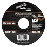 500Ft 18 Gauge Primary Wire (APV-18-500 BRN) Audiopipe