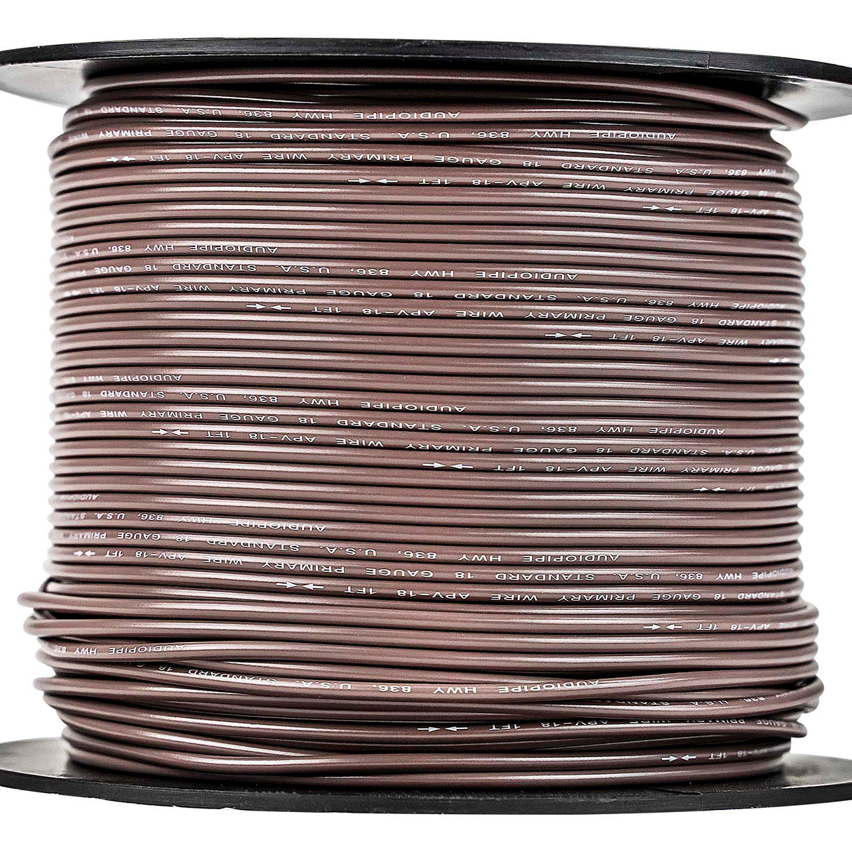 500Ft 18 Gauge Primary Wire (APV-18-500 BRN) Audiopipe