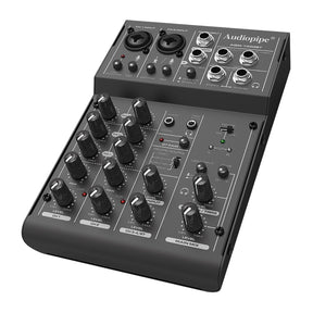 4 Channel Mic-Line Audio Mixer With USB Interface (AQM-1400BT) Audiopipe