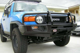 ARB 3420210B Toyota FJ Cruiser 2007-2014 Deluxe Front Bumper Winch Ready with Grille Guard, Black Powder Coat Finish