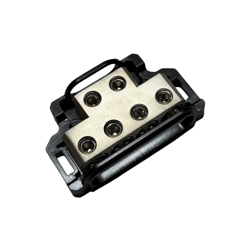 Audio Xtreme Code AC-A2040 Distribution Block (2) 0GA/4GA In & (4) 0GA/4GA Out