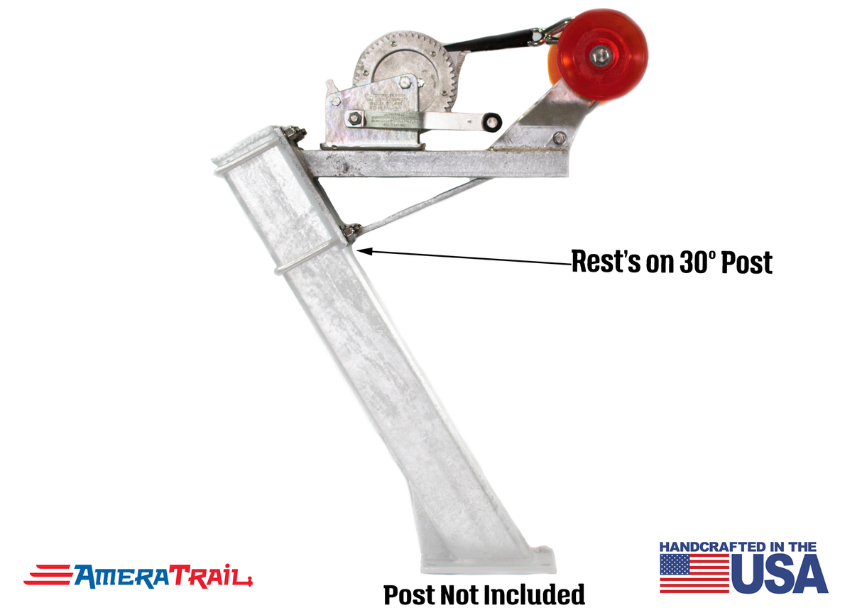 Winch and Roller Mount for Bow Stop, Heavy Duty - Includes 4" Stoltz Roller Set and Attached Bow Catch