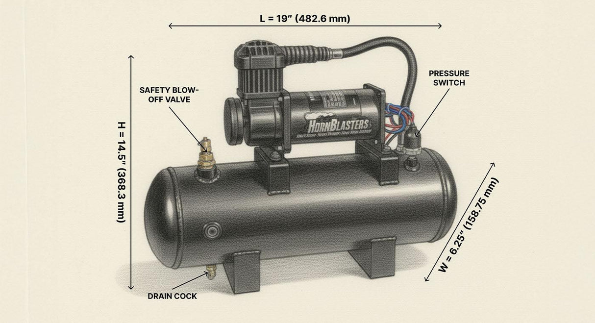 PsychoBlasters Air Horn Kit HornBlasters