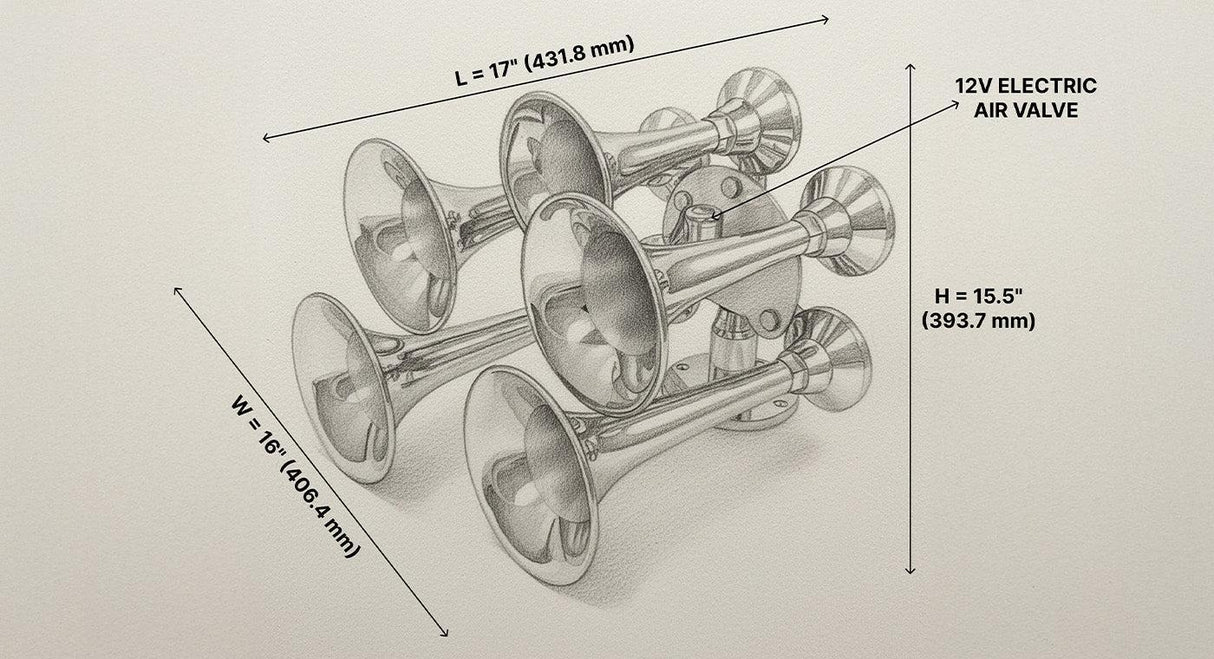 Admiral Train Horn Kit HornBlasters