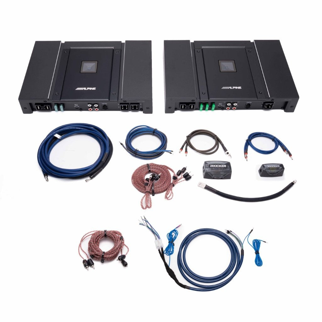 Alpine Status Series Plug & Play Dual Amplifier Kit Bundle | '18- '23 JL Wrangler/ '20- '23 JT Gladiator
