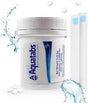 Aquatabs Water Purification Tablets for Drinking + 2 Chlorine Test Strips, 100 Tablets TekShack
