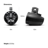 ExtremeTower Speakers TB8 -1 Battery Powered Bluetooth Amplified  + 1 Passive Tower Speaker