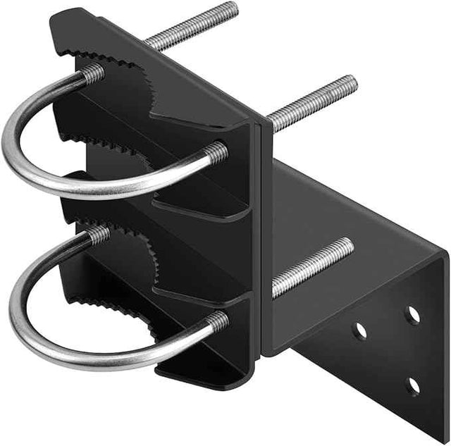 Antenna Mount Outdoor Antenna Pole Mast Mount Bracket- Heavy Duty Steel with U-Bracket Assembly + 6 Screws TekShack