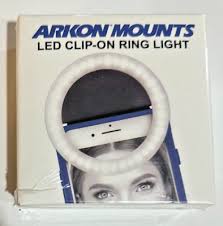 Arkon Mounts Rechargeable LED Selfie Clip-On Ring Light TekShack