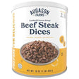 Augason Farms Freeze-Dried Meat Beef Steak Dices (100% Real Meat) #10 Can TekShack