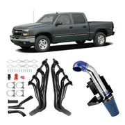 Cold Air Intake + Headers Kit for 1999–2006 Chevy Silverado/Avalanche 1500 4.8L 5.3L 6.0L 2WD Flashark