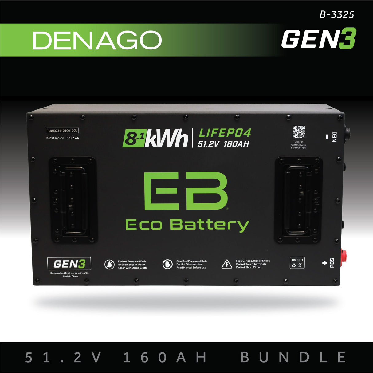 Eco Battery (48V) 51V 160AH Battery Bundle / DENAGO
