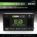 Eco Battery (48V) 51V 150AH Battery Bundle / Advanced EV EV1 / 2017-21 (Toyota Neos MCU)