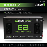 Eco Battery (48V) 51V 150AH Battery Bundle / ICON EV / 2021-23 (ICON MCU)