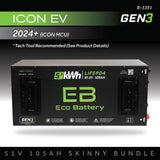 Eco Battery (48V) 51V 105AH Skinny Battery Bundle / ICON EV / 2024+ (ICON MCU)