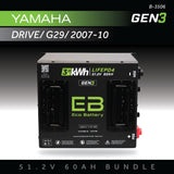 Eco Battery (48V) 51V 60AH Battery Bundle / Yamaha Drive / G29 / 2007-10