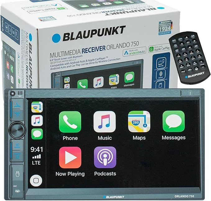 BLAUPUNKT ORLANDO750 Car Stereo - 6.9" Touchscreen, Wireless Apple CarPlay, Wireless Android Auto, Bluetooth Blaupunkt