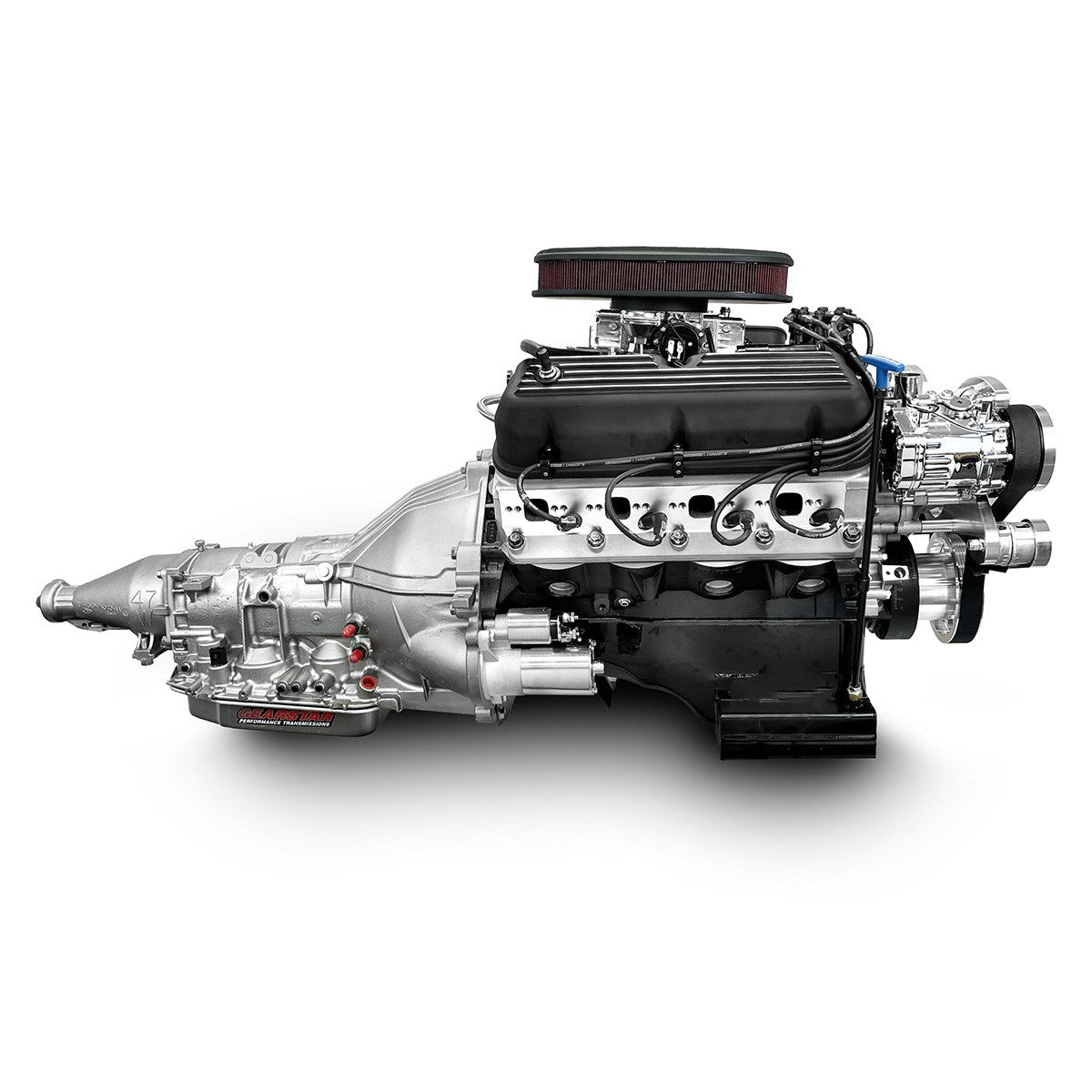 Ford Small Block Compatible 302 c.i. Engine and 4R70W Automatic Transmission - 370 Horsepower - Standard Edition Builder Series - Polished Pulley Kit - Carbureted