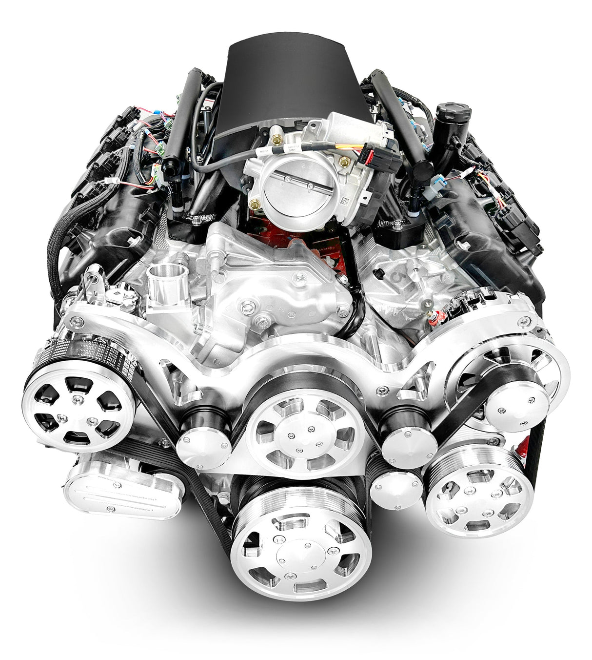 Chrysler Hemi Compatible 426 c.i. Engine and TKX Manual Transmission - 610 Horsepower - Standard Edition Builder Series - Polished Pulley Kit - Fuel Injected