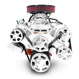GM Small Block Compatible 454 c.i. Engine and 700R4 Automatic Transmission - 563 Horsepower - Standard Edition Builder Series - Polished Pulley Kit - Carbureted