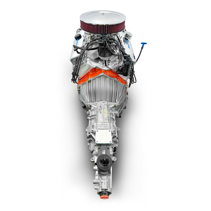 GM Small Block Compatible 454 c.i. Engine and TKX Manual Transmission - 563 Horsepower - Standard Edition Builder Series - Polished Pulley Kit - Carbureted