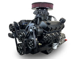 GM Big Block Compatible 632 c.i. Pro Series Engine and 4L80E Automatic Transmission - 815 Horsepower - Blackout Reaper Edition Builder Series - Black Pulley Kit - Carbureted
