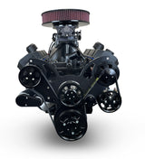 GM Big Block Compatible 632 c.i. Pro Series Engine and 4L80E Automatic Transmission - 815 Horsepower - Blackout Reaper Edition Builder Series - Black Pulley Kit - Carbureted