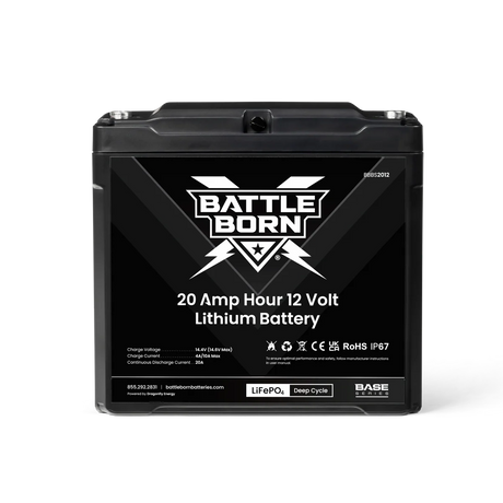 Battle Born 20Ah 12V LiFePO4 Deep Cycle Battery | Base Series Platinum High Performance Solutions, LLC.