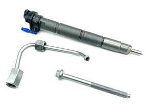 BC3Z9H529F OE Fuel Injector with Line and Hardware, Cylinders 3, 4, 5, 6, 2011-2014 Ford 6.7L Powerstroke Ford OEM