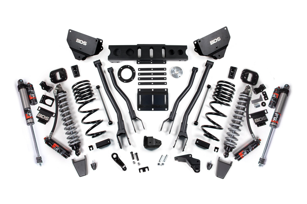 4 Inch Lift Kit w/ 4-Link | FOX 2.5 Coil-Over Conversion - Performance Elite | Ram 2500 (14-18) 4WD | Diesel BDS Suspension