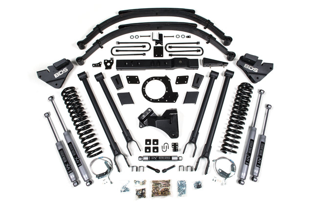 8 Inch Lift Kit | 4-Link Conversion | Ford F250/F350 Super Duty (17-19) 4WD | Diesel BDS Suspension
