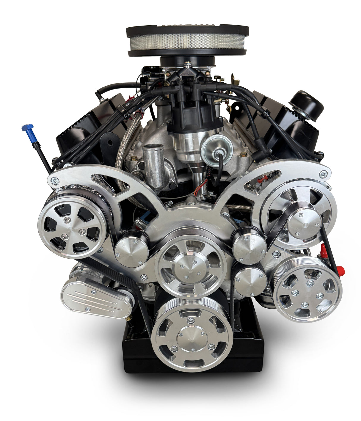 Ford Small Block Compatible 427 c.i. Engine and TKX Manual Transmission - 541 Horsepower - Cobra Edition Builder Series - Polished Pulley Kit - Carbureted