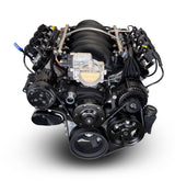 GM LS Compatible 376 c.i. Engine and 4L65/70E Automatic Transmission - 530 Horsepower - Standard Edition Builder Series - Black Pulley Kit - Holley Terminator X EFI System