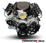 GM LS Compatible 376 c.i. Engine and TKX Manual Transmission - 510 Horsepower - Standard Edition Builder Series - Natural Pulley Kit - Holley Terminator X EFI System