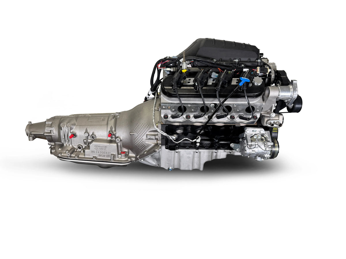BluePrint Engines BLS3769SCTK4L8 376 c.i. Pro Series LS engine and 4L80E package - detail view