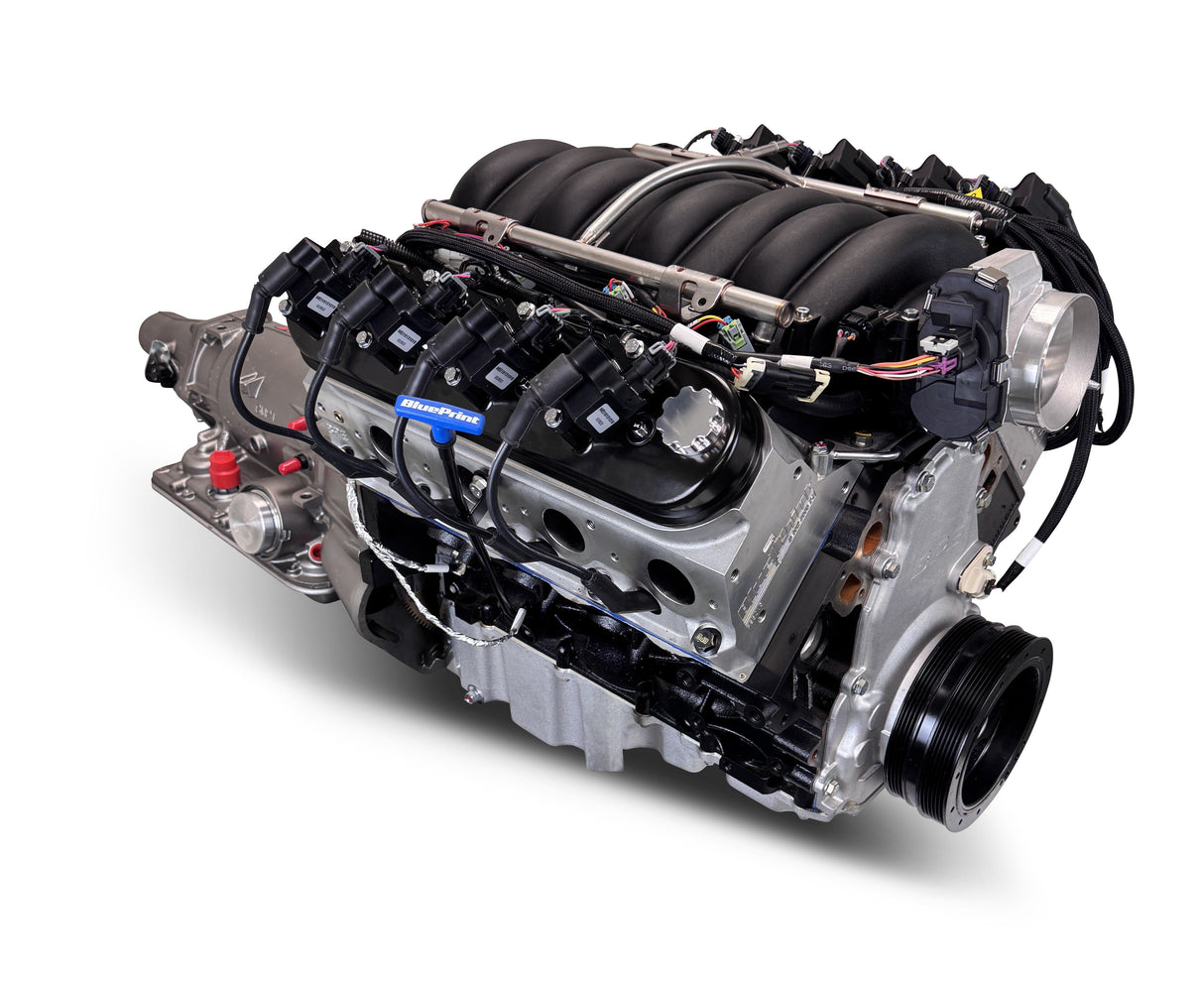 GM LS Compatible 427 c.i. Engine and 4L65/70E Automatic Transmission - 605 Horsepower - Standard Edition Builder Series - Holley Terminator X EFI System