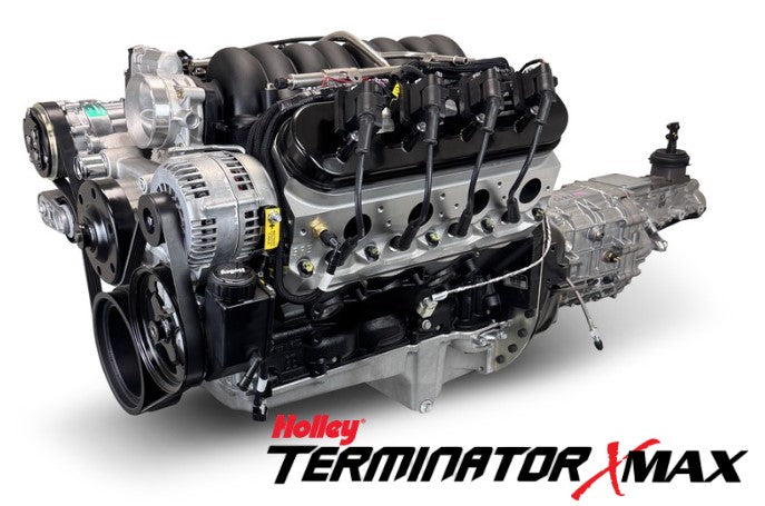 GM LS Compatible 427 c.i. Engine and TKX Manual Transmission - 605 Horsepower - Standard Edition Builder Series - Natural Pulley Kit - Holley Terminator X EFI System
