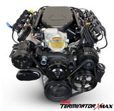 GM LS Compatible 427 c.i. Engine and TKX Manual Transmission - 585 Horsepower - Standard Edition Builder Series - Black Pulley Kit - Holley Terminator X EFI