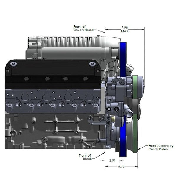 GM LS Compatible 427 c.i. Pro-Series Engine and T56 Manual Transmission - 830 Horsepower - Standard Edition Builder Series - Black Pulley Kit - Holley Terminator X EFI System