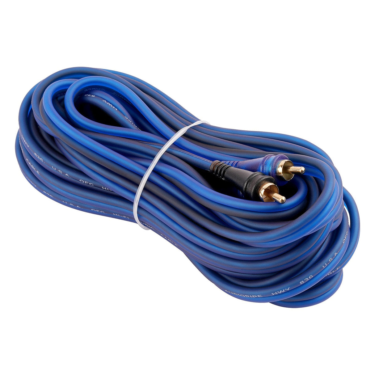 25FT Frosted RCA Audio Cable (BMV-BLS-25), 10-Pack (10 Individual Cables) Audiopipe