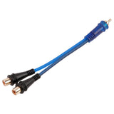 Oxygen Free Shielded “Y" RCA Audio Cable (BMV-BLS-YM-2F), 10-Pack (10 Individual Cables) Audiopipe
