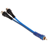 Oxygen Free Shielded “Y" RCA Audio Cable (BMV-BLS-YM-2F), 10-Pack (10 Individual Cables) Audiopipe