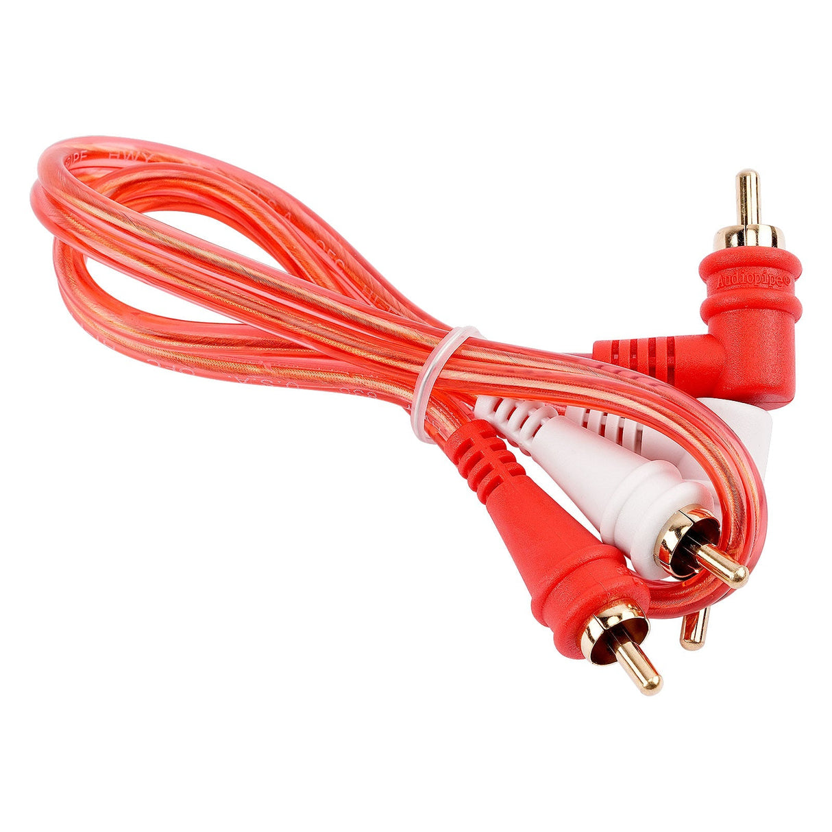 1.5FT Oxygen Free RCA Audio Cable With Right Angle (BMV-GRA-1.5), 10-Pack (10 Individual Cables) Audiopipe